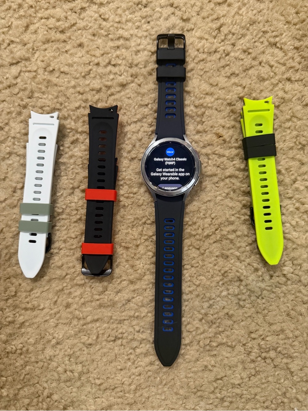 Samsung galaxy watch 4 classic with Silicone Watch Strap Set